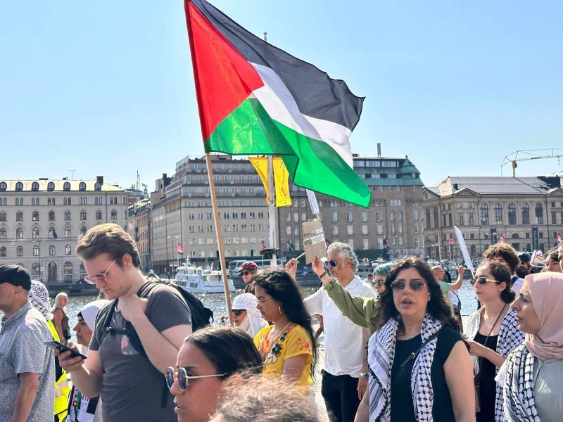 إستمرار المظاهرات في إستوكهولم ضد إسرائيل لوقف الإبادة الجماعية في غزة
