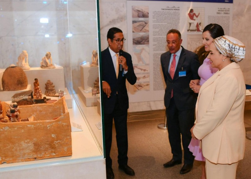 انتصار السيسي تزور متحف الحضارة رفقة السيدة الأولى في صربيا ” صور ”