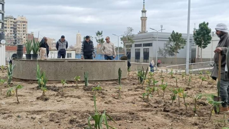 محافظ الغربية يتابع أعمال زراعة وتطوير ميدان المحطة