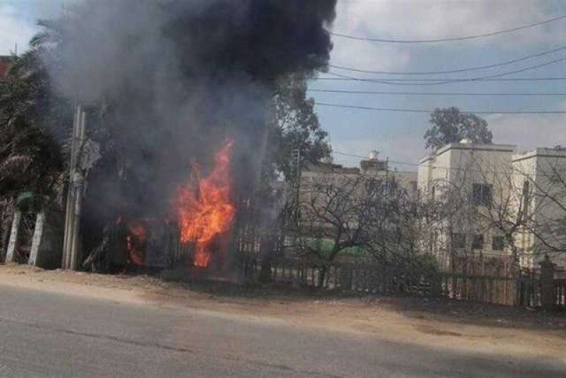 السيطرة على حريق في مولد كهرباء بحدائق حلوان