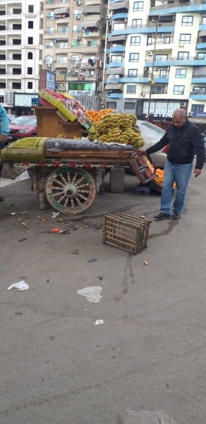 المحافظ يتابع أعمال حملة رفع الإشغالات بحي شرق المنصورة