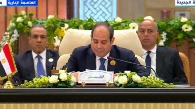 السيسي: ندعو لدعم خطة مصر لإعمار غزة وتحقيق السلام العادل