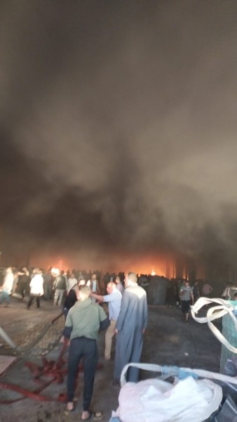 حريق في محطة بطاطس بكفر العيص: 11 مصابًا