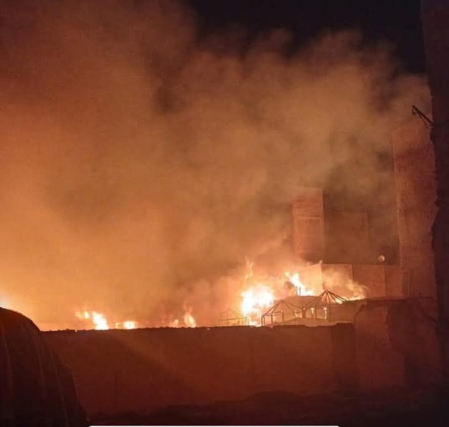 حريق كنيسة مارجرجس بقنا بالكامل وخسائر فادحة بالكنيسة