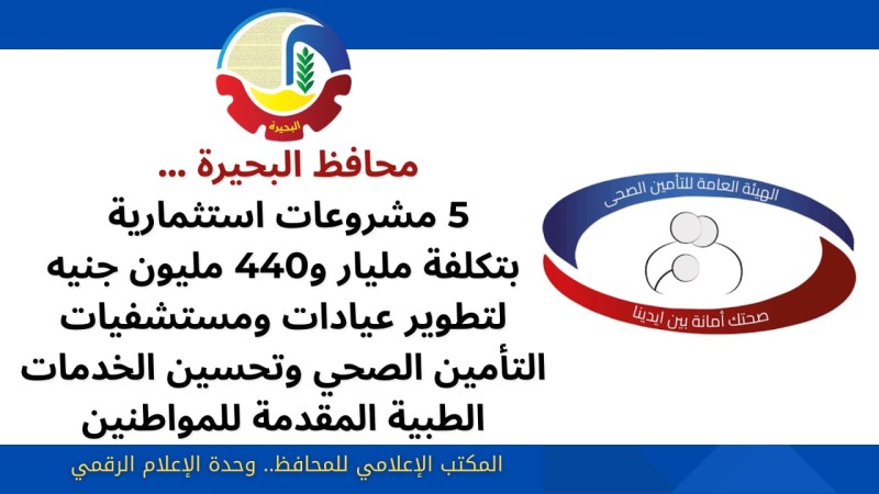 البحيرة: مليار و44 مليون جنيه لتطوير المنشآت الصحية