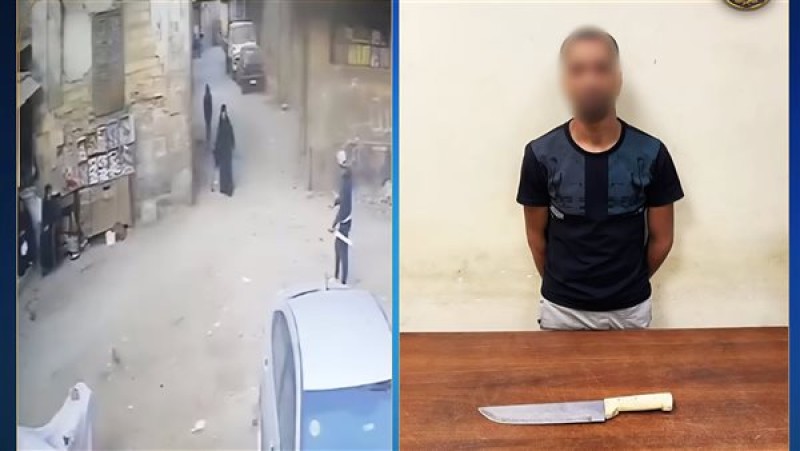 الأجهزة الأمنية تضبط متهمًا يحمل سلاحًا أبيض في باب الشعرية