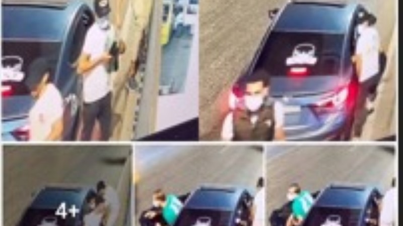 بـ كمامة وكاب.. فحص فيديو تهشيم 4 شباب معرض سيارات بالمهندسين