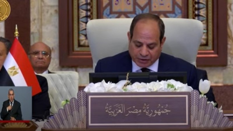 السيسي: آلة الحرب الإسرائيلية لم تترك حجرا على حجر أو طفلا أو شيخا إلا واستهدفته