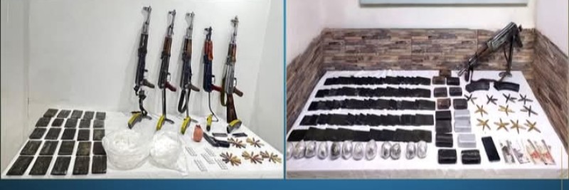 ضبط ثلاث عناصر خطرة وبحوزتهم 179 كيلو مخدرات و20  قطعة سلاح ناري