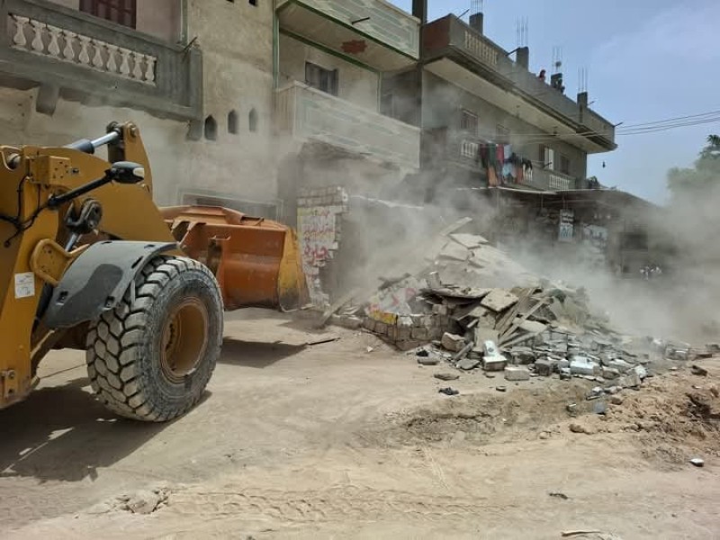 البحيرة: إزالة 3933 مترًا مربعًا من التعديات على أراضي الدولة