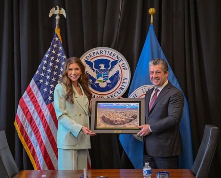 رئيس حكومة إقليم كوردستان ووزيرة الأمن الداخلي الأمريكية يبحثان تعزيز التعاون الأمني