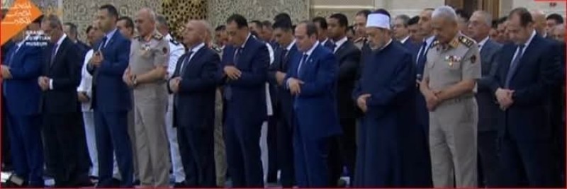 الرئيس السيسي يؤدي صلاة عيد الأضحى من مسجد مصر بالعاصمة الإدارية الجديدة