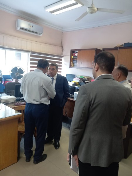 محافظ الدقهلية يتفقد الإدارة الجديدة للتوثيق والشئون الهندسية واصدار شهادات التسلسل الزمني بديوان عام المحافظة
