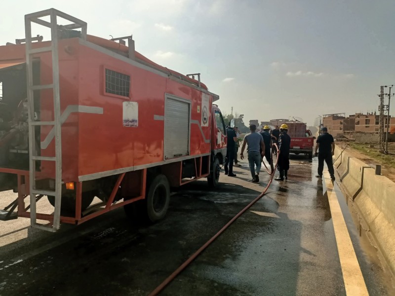 الغربية: انقلاب سيارة محملة بـ”فلاش” على طريق السنطة الجديد دون خسائر بشرية