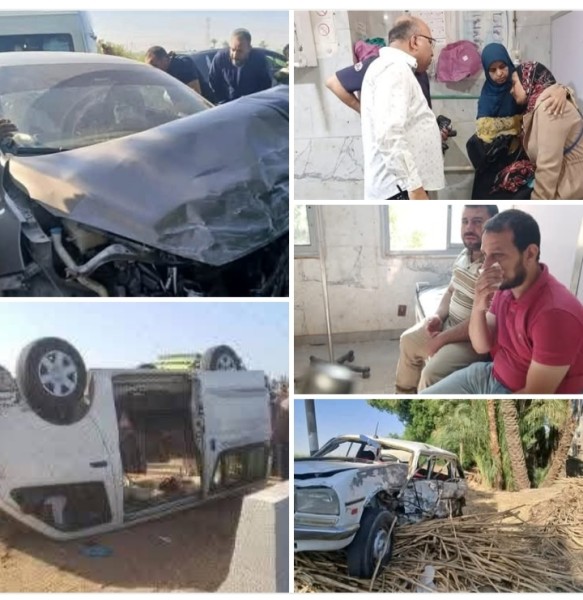 غرفة عمليات نقابة المعلمين: اصابة 19 مراقب بالثانوية العامة فى حادثي سير بأسيوط وقنا