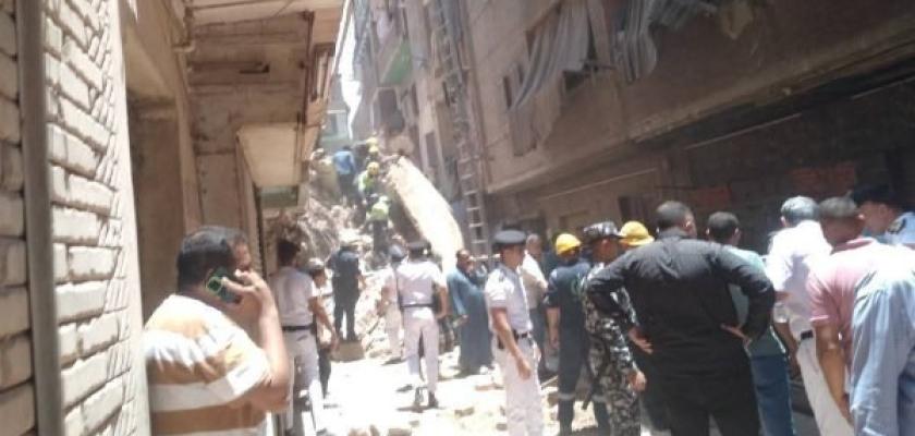كردون أمني بمحيط عقارات حدائق القبة المنكوبة