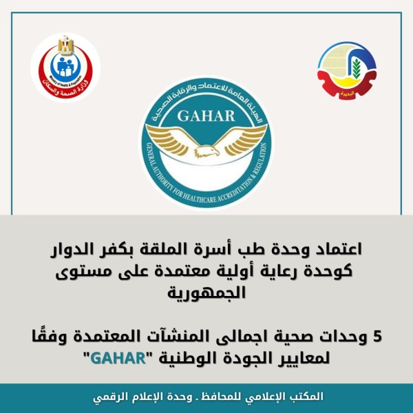 البحيرة ترفع عدد الوحدات الصحية المعتمدة إلى 5 وحدات