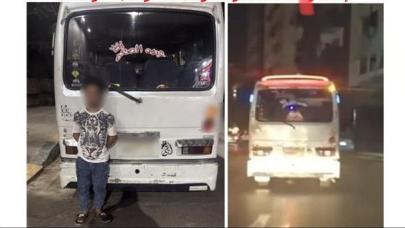 الجيزة: ضبط سائق سيارة أجرة بسبب السير برعونة