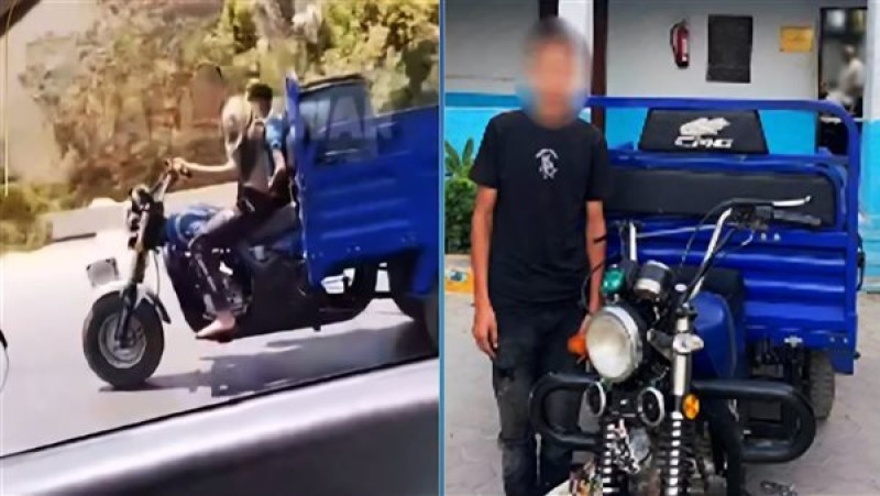 النيابة تتولى التحقيق في واقعة اعتداء قائد تروسيكل على رجل مرور