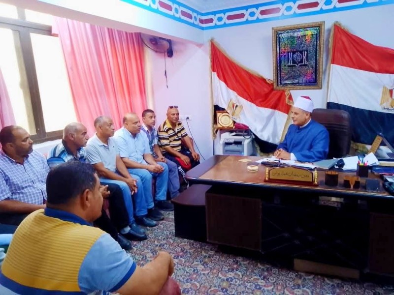اجتماع وكيل وزارة أوقاف كفر الشيخ بالإدارة الهندسية بالديوان