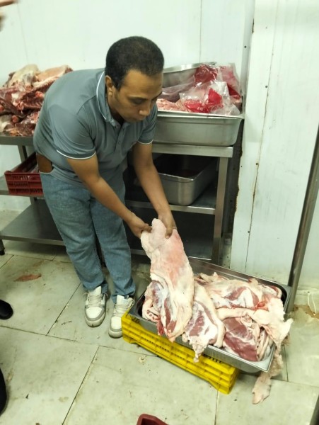 ضبط 12 طن اجزاء دجاج وجمبري غير مطابقة للمواصفات بطلخا