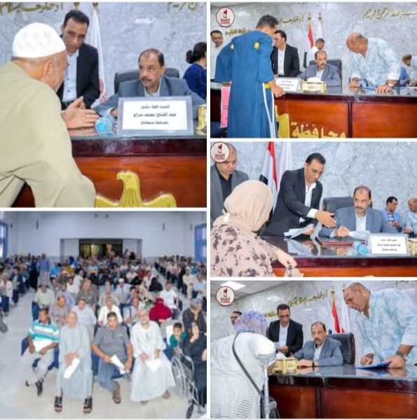 محافظ سوهاج يعقد اللقاء الجماهيري الأسبوعي للاستماع إلى شكاوى وطلبات المواطنين