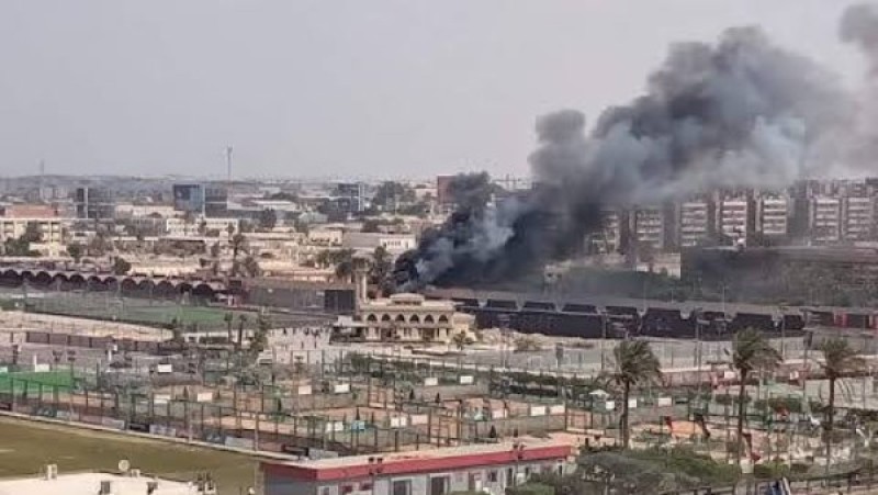 3 سيارات إطفاء للسيطرة على حريق في النادي الأهلي بمدينة نصر