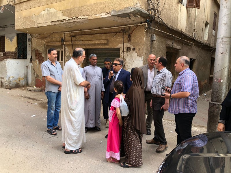 ”مرزوق” يتفقد منطقة قولونجيل بالمنصورة ويوجه بسرعة حل شكاوى المواطنين بشأن مياه الصرف الصحي