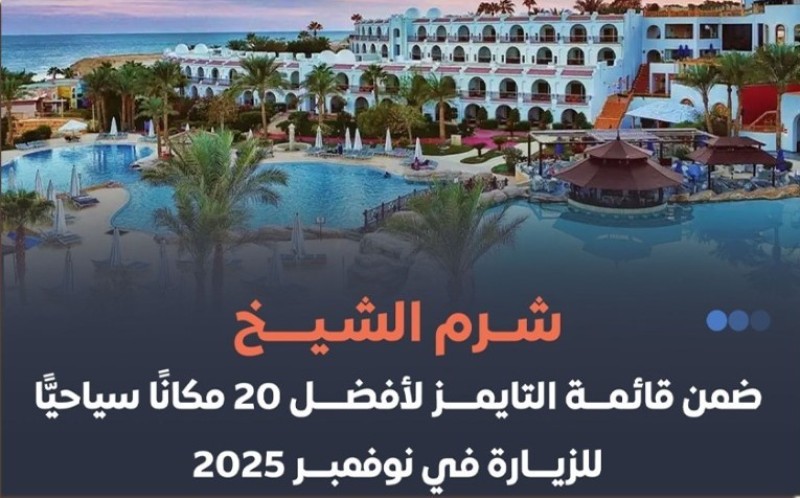 مدينة شرم الشيخ صمن 20 قائمة أجمل وجهة سياحية على مستوى العالم