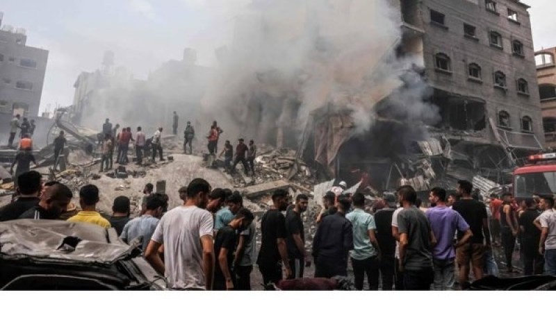 8 شهداء و22 مصابا جراء قصف للاحتلال على مخيم البريج وسط غزة
