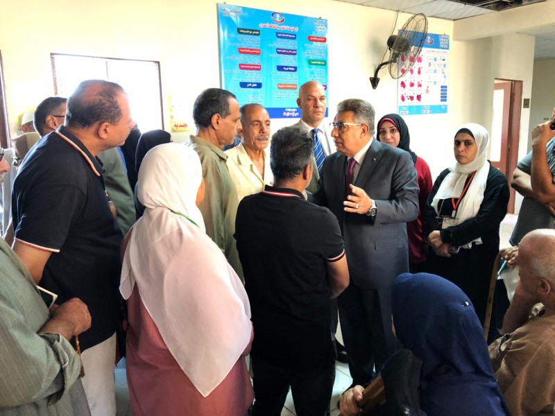 محافظ الدقهلية في عيادة التأمين الصحي بدكرنس صباح اليوم