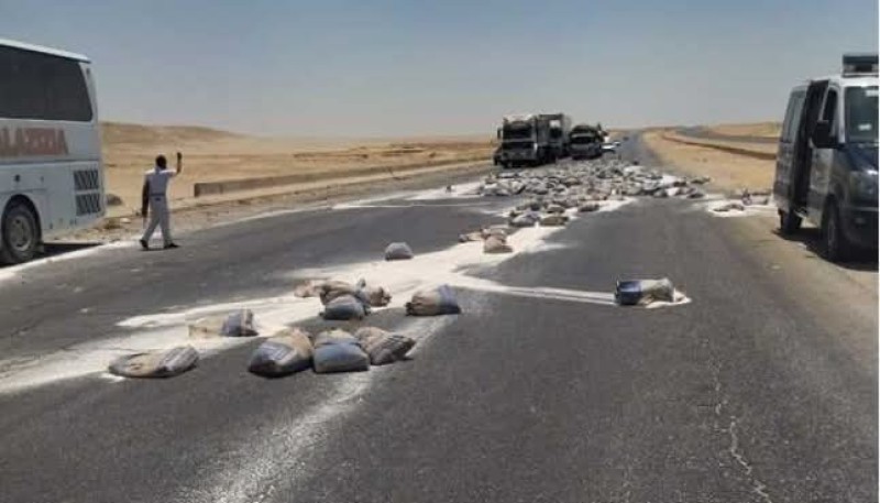 إنـقلاب أتوبيس بالطريق الصحراوى ومصـرع ٦ أشخاص وإصـابة ٢١ آخرين