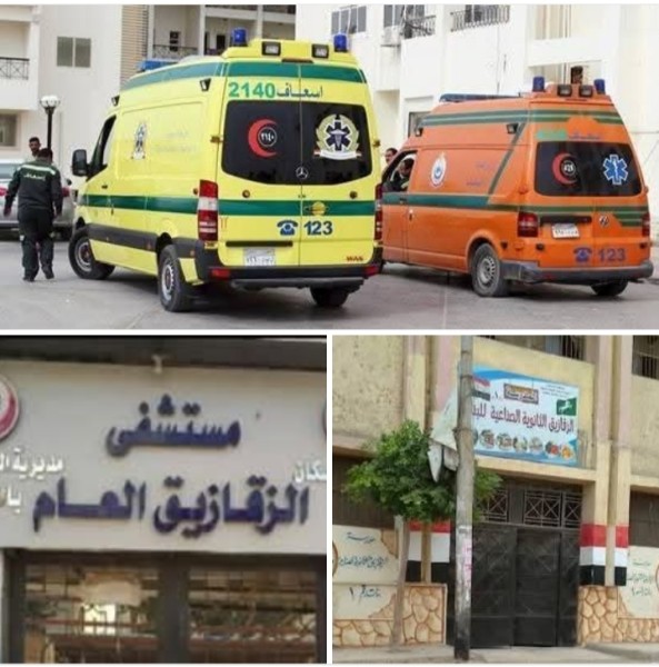 تفاصيل إصابة ١٥ طالبة باختناق داخل مدرسة الصنايع بنات في الزقازيق