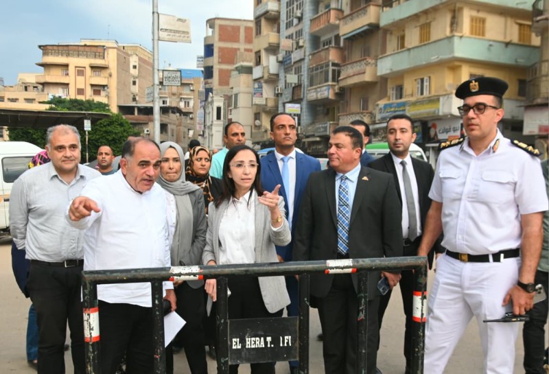 جاكلين عازر تتابع أعمال تطوير ميدان المحطة بدمنهور: الانتهاء في أقرب وقت