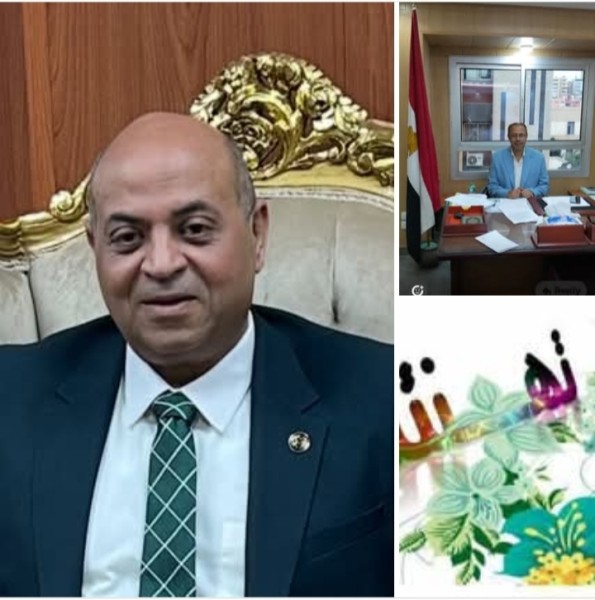 ”الرشيدي” يهنئ ”العوضي” مدير هيئة الأبنية التعليمية بالدقهلية