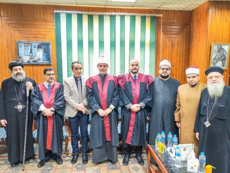 مفتي الجمهورية شارك في مناقشة رسالة ماجستير بجامعة المنصورة حول المشترك الإنساني بين الأديان ودوره في تحقيق الأمن المجتمعي