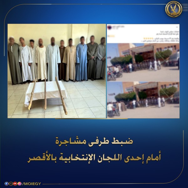 الداخلية تكشف ملابسات مشاجرة انتخابية بالأقصر: العصي الخشبية سلاح المتهمين