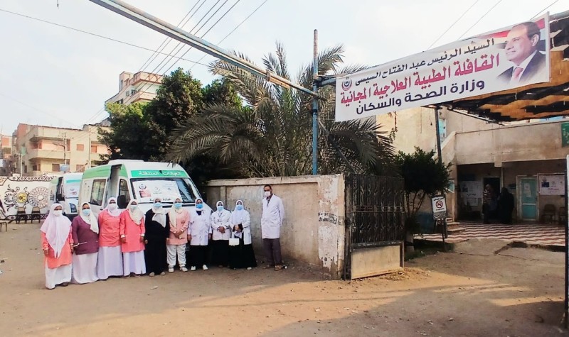 الدقهلية: 1654 مواطن استفادوا من القافلة الطبية المجانية في الرحمانية مركز ميت غمر