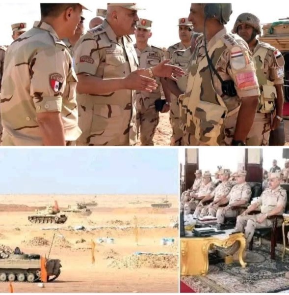 وزير الدفاع يشهد تنفيذ المرحلة الرئيسية للمشروع التكتيكي بجنود بالذخيرة الحية لإحدى وحدات المنطقة الغربية العسكرية