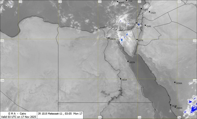 الأرصاد: أمطار على الإسكندرية ومطروح مع تكاثر السحب المنخفضة