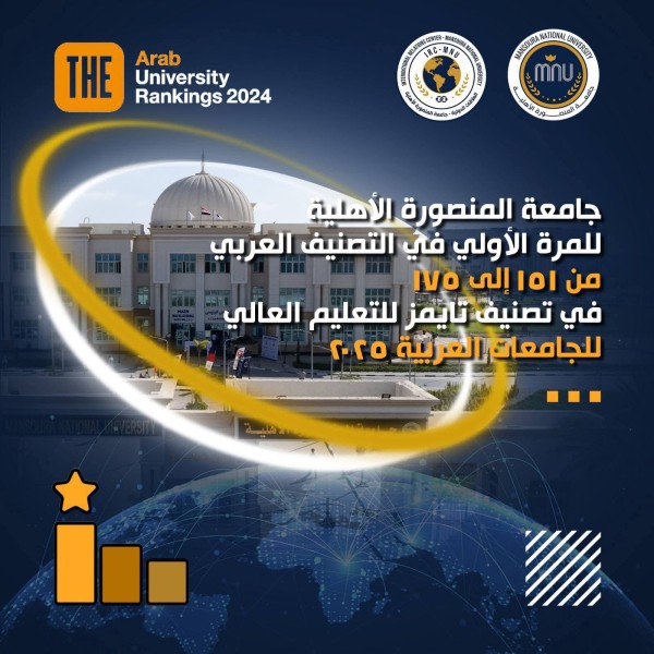 جامعة المنصورة الأهلية تحصد موقعًا متقدمًا في تصنيف Times Higher Education للجامعات العربية 2025