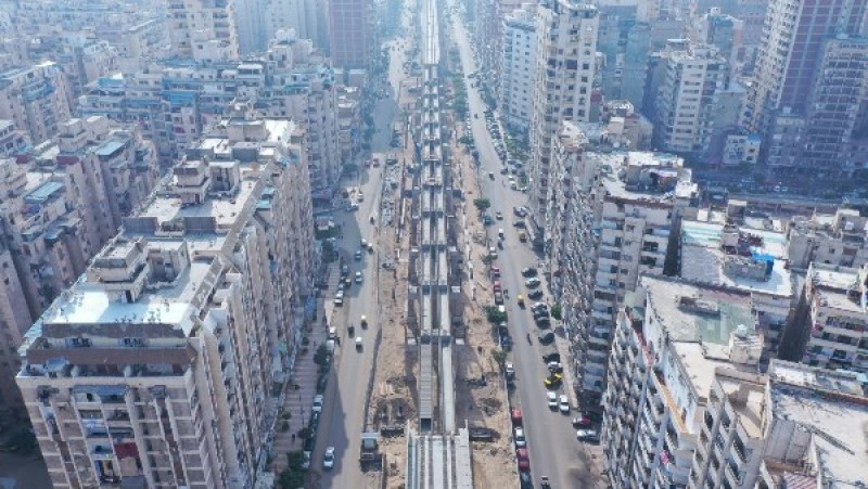 تقدم أعمال تنفيذ المرحلة الأولى من مترو الإسكندرية