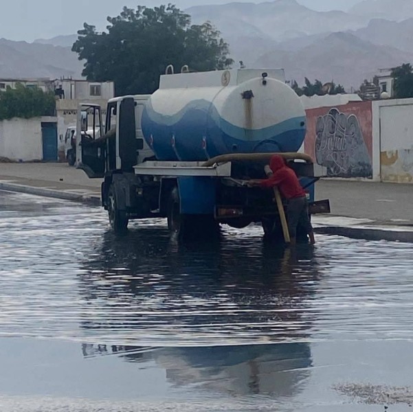 استمرار هطول الأمطار علي مدن جنوب سيناء  ..  واستعدادات مكثفة لمواجهة التقلبات الجوية