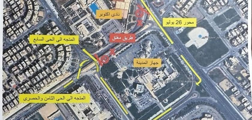 غلق كلي للمحور المركزي الموازي شهر