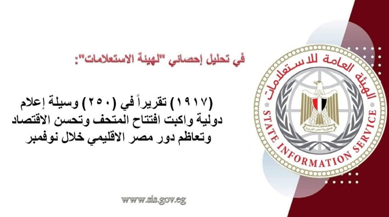 الهيئة العامة للاستعلامات المصرية:  91% من تقارير الإعلام الدولي بشأن القضايا المصرية إيجابية
