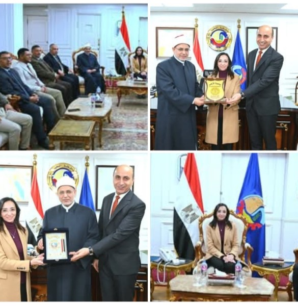 محافظ البحيرة ورئيس جامعة الأزهر يطلقان مشروعات تعليمية وطبية جديدة بحوش عيسى