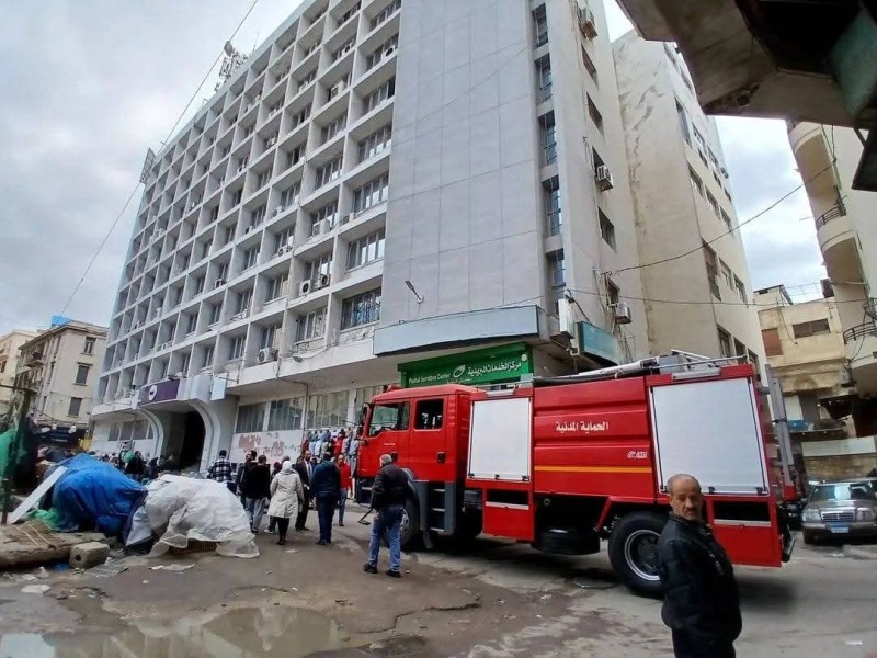 السيطرة على حريق بسنترال المنشية