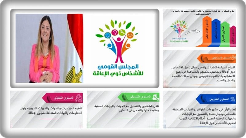المجلس القومي للأشخاص ذوي الإعاقة يطلق فيديوجراف للتعريف باختصاصاته و مهامه