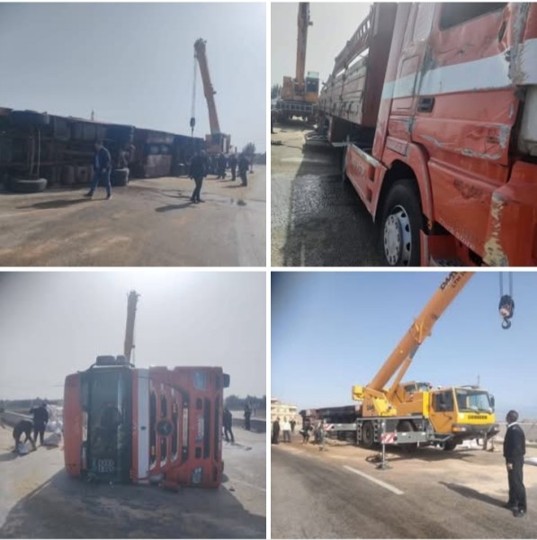 محافظ الدقهلية يؤكد سرعة الاستجابة ورفع تريلا من أعلى كوبري طريق السنبلاوين الجديد وإعادة الحركة المروري