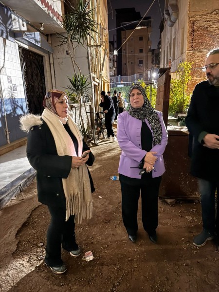 وكيل وزارة التضامن الاجتماعي بالدقهلية تتفقد موقع حريق شقة بالمنصورة